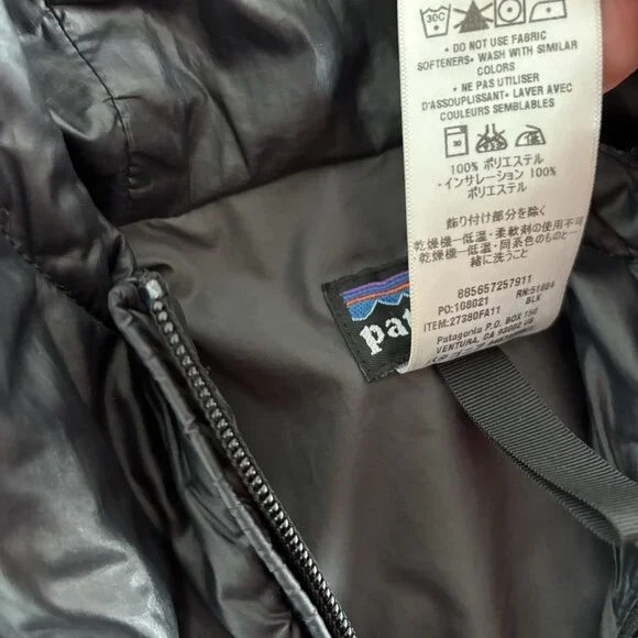 Patagonia Women Lidia Insulated Puffer Quilted Jacket Hooded Black Small Outdoor - Picture 3 of 16